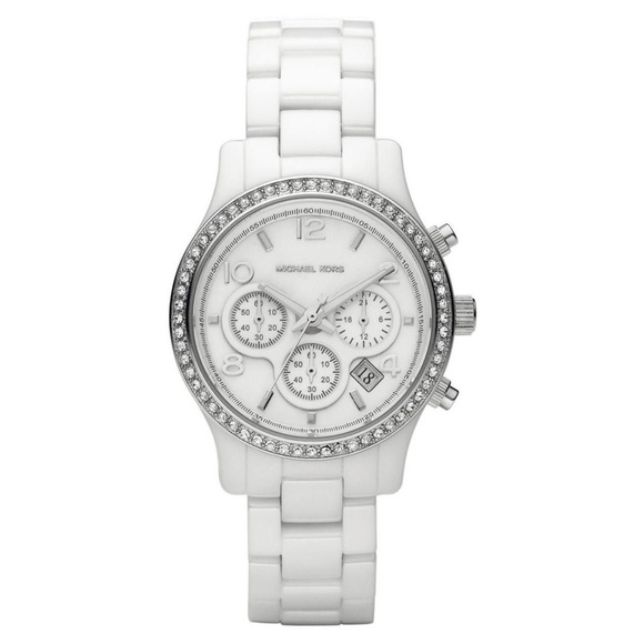 Michael Kors Runway Ceramic White Watch - Picture 3 of 10